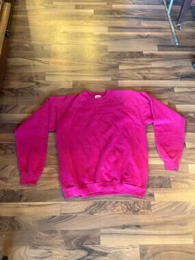 1980's Hot Pink Sunbelt Crewneck Blank Size XL
